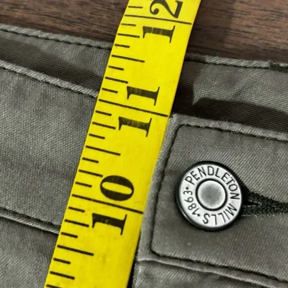 Pendelton Essential Pants Size‎ 18 Green Cotton Straight Leg TH173-82908 NEW - Picture 9 of 12